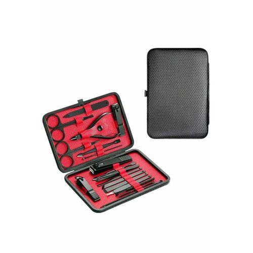 17 Parça El Ayak Bakım Seti Tırnak Temizleme Manikür Pedikür Cımbız Törpü Tırnak Makası