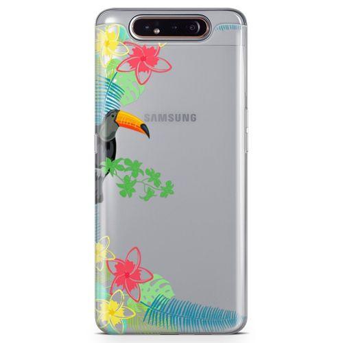 Samsung Galaxy A80 Kılıf Tukan Kuşu Arka Kapak Koruma Desenli Full Koruyucu