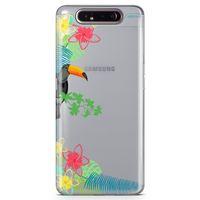 Samsung Galaxy A80 Kılıf Tukan Kuşu Arka Kapak Koruma Desenli Full Koruyucu
