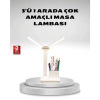 Kısılabilir Led Masa Lambası – Kalemlik Ve Telefon Standlı, Göz Yormayan Işık