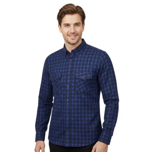 Erkek Kışlık Silim Fit Uzun Kol Çift Cep Kapak Gömlek 2416 BGL-ST04800