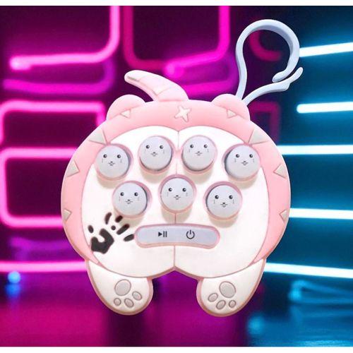 YÜKSEK KALİTE MİNİ PEMBE POPİT YENİ NESİL ANAHTARLIKLI POPİT OYUNCAK POPİT SESLİ LED IŞIKLI POPİT