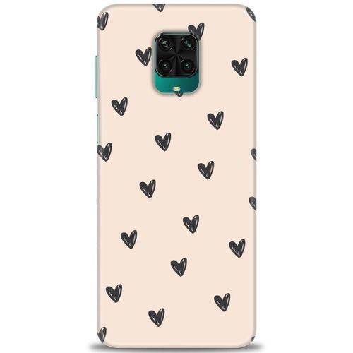Xiaomi Redmi Note 9S Kılıf HD Baskılı Kılıf - Minik Kalpler + Tam Ekran Koruyucu