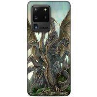 Samsung Galaxy S20 Ultra Kılıf Dragons (35) Fit Design Kılıf 9 Başlı Ejderha