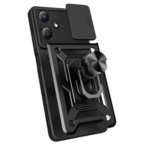 İnfinix Hot 30 Play Kılıf Magnetik Standlı Kamera Korumalı Zore Sürgülü Vega Kapak