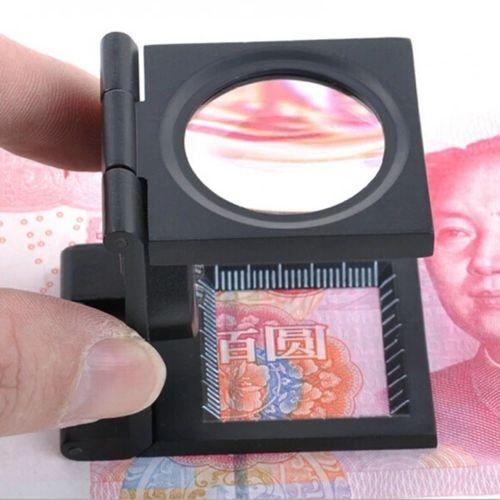 -25x25 Mm Full Çelik Kaplı Katlamalı Büyüteç Th-9005b