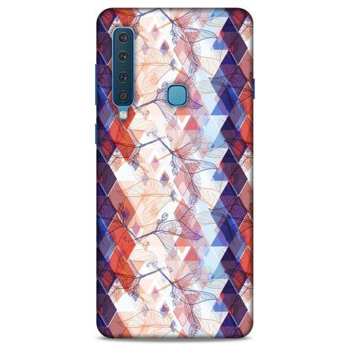 Samsung Galaxy A9 2018 Kılıf Pastel Renkler (3) Kapak Kırmızı Lacivert