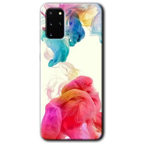 MRCİLETİSİM MRCİLETİSİM Samsung Galaxy S20 Plus Kılıf HD Desen Baskılı Arka Kapak + Temperli Cam - Gökkuşağı Color