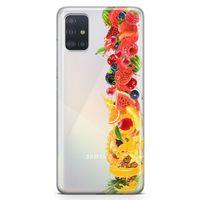 Samsung Galaxy A51 Kılıf Ananas Nar Meyve Arka Kapak Koruma Desenli Full Koruyucu