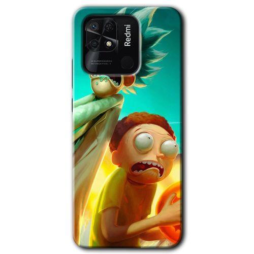 Potkal Hediye Fabrikası Xiaomi Redmi 10C Kılıf HD Desen Baskılı Arka Kapak - Rick Morty