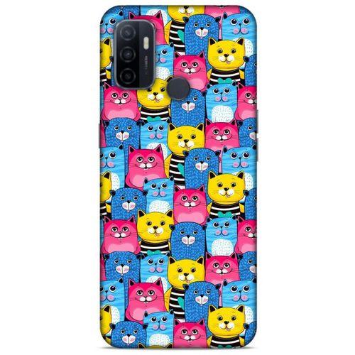 Lopard Huawei P40 Uyumlu Kılıf Kediler (36) Glitter Kılıf Mavi Pembe