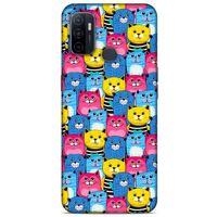 Lopard Huawei P40 Uyumlu Kılıf Kediler (36) Glitter Kılıf Mavi Pembe