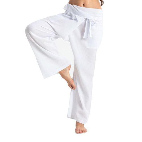 Kadın Şile Bezi Thai Balıkçı Yazlık Pantolon Beyaz Byz