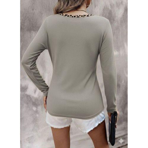 Kadın Uzun Kollu V Yakalı Kaşkorse Bluz