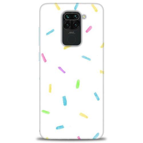 Xiaomi Redmi Note 9 Kılıf HD Baskılı Kılıf - Konfeti + Tam Ekran Koruyucu