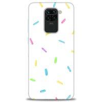Xiaomi Redmi Note 9 Kılıf HD Baskılı Kılıf - Konfeti + Tam Ekran Koruyucu
