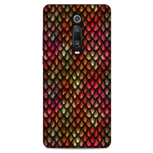 Xiaomi Mi 9T Kılıf Dragons (8) Baskılı Kılıf Ejderha Deri Pembe