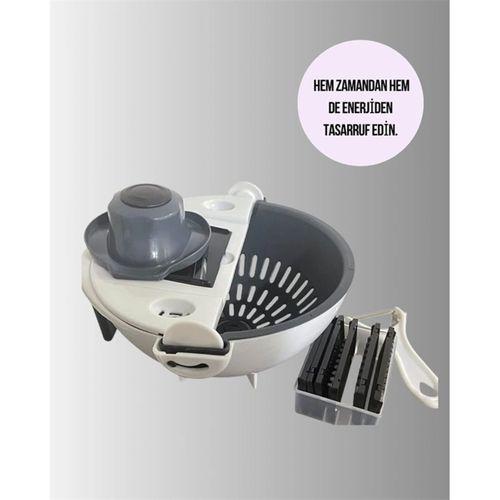 Süzgeçli Hazneye Sahip Çok Amaçlı Rende Ve Dilimleyici