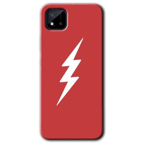 Realme C11 Kılıf HD Desen Baskılı Arka Kapak + Temperli Cam - Flash Logo