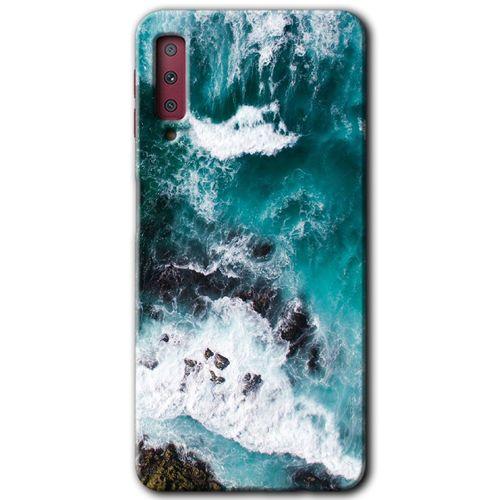 Galaxy A7 2018 Kılıf HD Desen Baskılı Arka Kapak - Deniz Kıyısı + Kırılmaz Cam