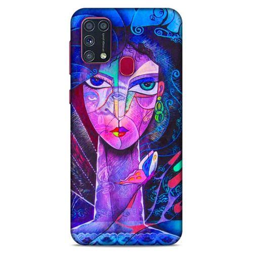 Lopard Samsung Galaxy M31 Uyumlu Kılıf Sürreal Yüzler ♀ (47) Crystal Flex Kılıf Baskılı
