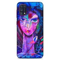 Lopard Samsung Galaxy M31 Uyumlu Kılıf Sürreal Yüzler ♀ (47) Crystal Flex Kılıf Baskılı