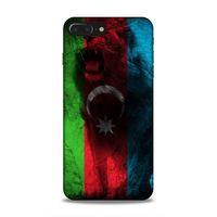 Apple Iphone 8 Plus Uyumlu Kılıf Azarbaijan (35) Fit Design Kılıf Bayrak Aslanlı