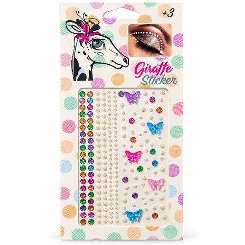 Renkli Kelebekli İnci Taş Sticker Yapışkanlı Saç , Yüz Vücut Ve Tırnak Taşı Yılbaşı Süs Dekor Işıltılı Parlak