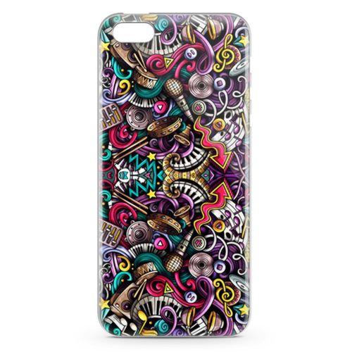 Apple iPhone 5s Kılıf Youtuber Doodle Arka Kapak Koruma Desenli Full Koruyucu