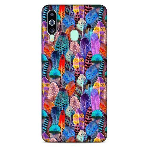 Samsung Galaxy M40 Kılıf Desenli Özel Seri Tüyler (39) Liquid Crystal Kılıf