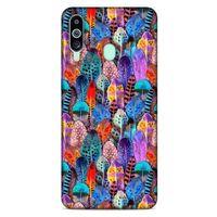 Samsung Galaxy M40 Kılıf Desenli Özel Seri Tüyler (39) Liquid Crystal Kılıf