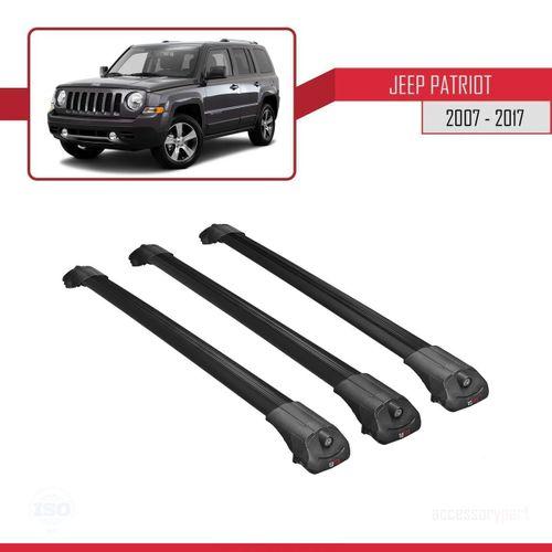 Jeep Patriot 2007-2017 Arası ile uyumlu ACE-1 Ara Atkı Tavan Barı SİYAH 3 ADET BAR
