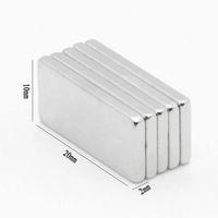 20×10×2 Mm N35 Neodyum Mıknatıs – Köşeli, Nikel Kaplama  50’li Set