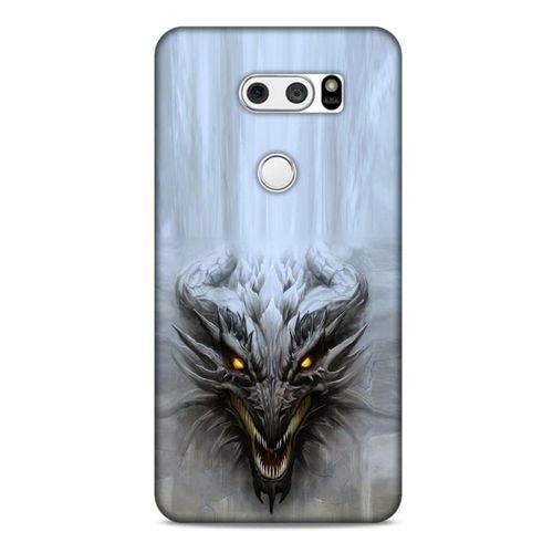 LG K50S Kılıf Dragons (11) Tam Koruma Beyaz Ejderha