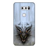 LG K50S Kılıf Dragons (11) Tam Koruma Beyaz Ejderha