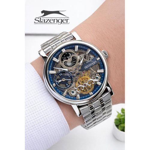 Slazenger Otomatik Seri Mehtap Ve Güneş Kadranlı İtalyan Bileklik Hediyeli Erkek Kol Saat O.2611.390