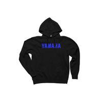 Yamha Text Blue Siyah Kapşonlu Sweatshirt Hoodie