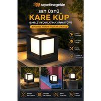 Sepetinegelsin Set Üstü Kare Küp Bahçe Aydınlatma Armatürü