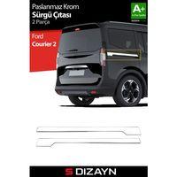 S-Dizayn Ford Courier Krom Sürgülü Kapı Çıtası 2 Prç. 2023 Üzeri A+ Kalite
