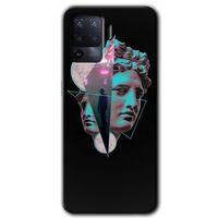 Oppo Reno 5 Lite Kılıf Baskılı Arka Kapak - Heykel +Tam Ekran Koruyucu