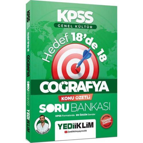 KPSS Genel Kültür Hedef 18 de 18 Coğrafya Konu Özetli Soru Bankası Yediiklim Yayınları