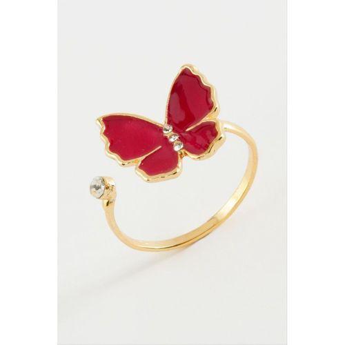 Kelebek Taşlı Mineli Yüzük