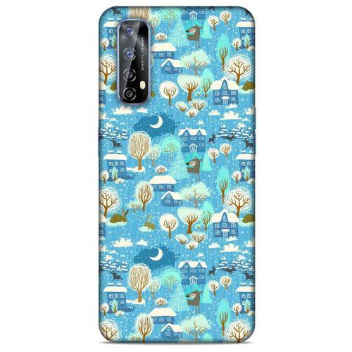 Huawei P Smart 2021 Kılıf Snowix (33) Hybrid Kılıf Mavi Beyaz
