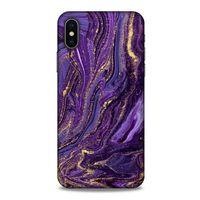 Apple Iphone X Uyumlu Kılıf Mor Delisi (3) Kapak Kumlu