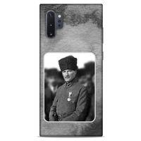 Samsung Galaxy Note 10 Plus Kılıf Atatürk (38) Neo Hybrid Kılıf Antrasit Taş