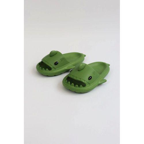 WG500 Köpekbalığı Haki Unisex Tam Ortopedik Terlik Shark Slides