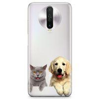 Xiaomi Redmi K30 Kılıf Scottish Fold Kedi Ve Köpek Arka Kapak Koruma Desenli Full Koruyucu