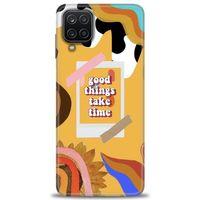 Samsung Galaxy A12 Kılıf HD Baskılı Kılıf - Take Time + Tam Ekran Koruyucu