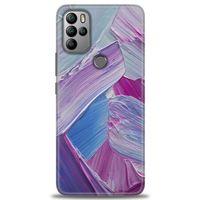 General Mobile GM 21 Pro Kılıf HD Baskılı Kılıf - Purple + Tam Ekran Koruyucu