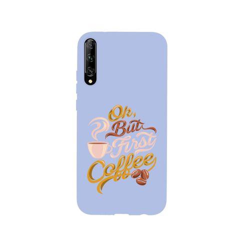 Huawei Psmart Pro First Coffee Premium Silikonlu Lila Telefon Kılıfı